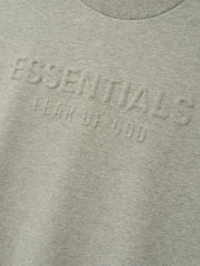 Womens Embossed FW26 Modern Cropped Crewneck