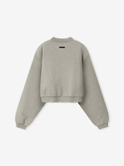 Womens Embossed FW26 Modern Cropped Crewneck