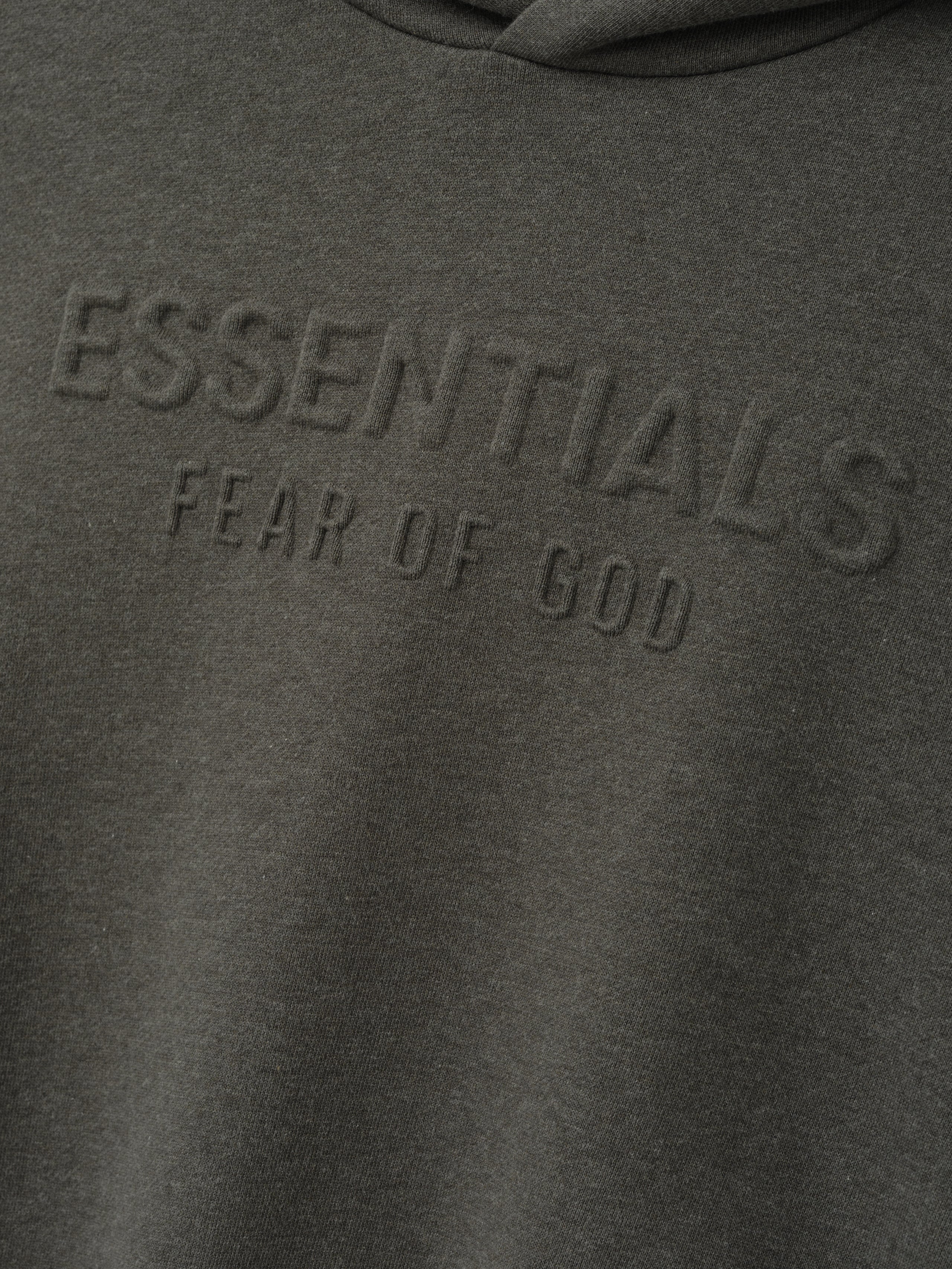 Womens Embossed FW26 Cropped Hoodie