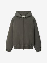 Embossed FW26 90s Relaxed Zip-Up Hoodie