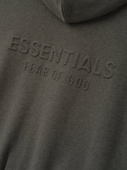 Embossed FW26 90s Relaxed Zip-Up Hoodie